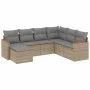 Juego de sofás jardín con cojines beige mezcla 7 pzas ratán PE by , Garden sets - Ref: Foro24-3226206, Price: 420,41 €, Disco...