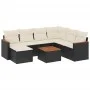 Set de sofás de jardín 8 piezas y cojines ratán sintético negro by , Garden sets - Ref: Foro24-3226210, Price: 443,49 €, Disc...