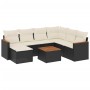 Set de sofás de jardín 8 piezas y cojines ratán sintético negro by , Garden sets - Ref: Foro24-3226210, Price: 413,78 €, Disc...