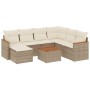 Juego de sofás de jardín con cojines beige 8 pzas ratán PE by , Garden sets - Ref: Foro24-3226212, Price: 465,03 €, Discount: %