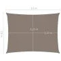 Toldo de vela rectangular tela Oxford gris taupe 2,5x3,5 m de , Sombrillas - Ref: Foro24-135426, Precio: 38,10 €, Descuento: %