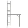 Folding dining set with shelf 3 pieces MDF and gray steel by vidaXL, Furniture sets for kitchens and dining rooms - Ref: Foro...