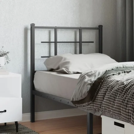 Cabecero de metal negro 75 cm de , Cabeceros y pies de cama - Ref: Foro24-355587, Precio: 23,99 €, Descuento: %