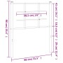 Kopfteil aus schwarzem Metall, 75 cm von , Kopf- und Fußteile - Ref: Foro24-355587, Preis: 24,43 €, Rabatt: %