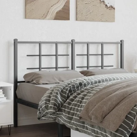 Cabecero de metal negro 135 cm de , Cabeceros y pies de cama - Ref: Foro24-355593, Precio: 36,09 €, Descuento: %