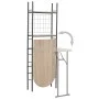 Conjunto de comedor plegable con estante 3 piezas MDF y acero de vidaXL, muebles para cocinas y comedores - Ref: Foro24-28440...
