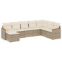 Gartensofa-Set mit beigen Kissen 8 Stück PE-Rattan von , Gartensets - Ref: Foro24-3226247, Preis: 492,54 €, Rabatt: %