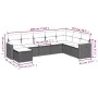Gartensofa-Set mit beigen Kissen 8 Stück PE-Rattan von , Gartensets - Ref: Foro24-3226247, Preis: 529,11 €, Rabatt: %