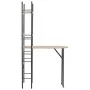 Folding dining set with shelf 3 pieces MDF and steel by vidaXL, Furniture sets for kitchens and dining rooms - Ref: Foro24-28...