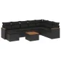 8-piece garden sofa set and black synthetic rattan cushions by , Garden sets - Ref: Foro24-3226251, Price: 537,58 €, Discount: %