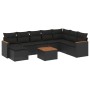 8-teiliges Gartensofa-Set und schwarze synthetische Rattankissen von , Gartensets - Ref: Foro24-3226251, Preis: 538,37 €, Rab...