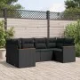 6-piece garden sofa set and black synthetic rattan cushions by , Garden sets - Ref: Foro24-3226258, Price: 404,60 €, Discount: %