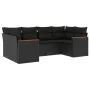 6-piece garden sofa set and black synthetic rattan cushions by , Garden sets - Ref: Foro24-3226258, Price: 404,60 €, Discount: %