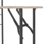 Folding dining set with shelf 3 pieces MDF and steel by vidaXL, Furniture sets for kitchens and dining rooms - Ref: Foro24-28...
