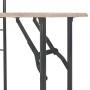 Klappbares Esszimmerset mit Regal, 3-teilig, MDF und Stahl von vidaXL, Möbelsets für Küchen und Esszimmer - Ref: Foro24-28440...
