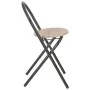 Folding dining set with shelf 3 pieces MDF and steel by vidaXL, Furniture sets for kitchens and dining rooms - Ref: Foro24-28...