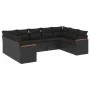 8-piece garden sofa set and black synthetic rattan cushions by , Garden sets - Ref: Foro24-3226272, Price: 575,32 €, Discount: %