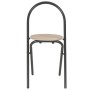 Klappbares Esszimmerset mit Regal, 3-teilig, MDF und Stahl von vidaXL, Möbelsets für Küchen und Esszimmer - Ref: Foro24-28440...
