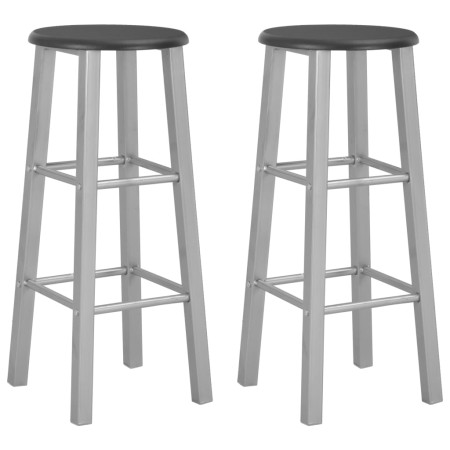 Küchenhocker 2 Einheiten Silber MDF von vidaXL, Küchenhocker - Ref: Foro24-284410, Preis: 70,53 €, Rabatt: %