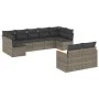 Set de muebles de jardín 9 pzas y cojines ratán sintético gris de , Conjuntos de jardín - Ref: Foro24-3226291, Precio: 531,35...