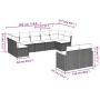 9-piece garden furniture set and gray synthetic rattan cushions by , Garden sets - Ref: Foro24-3226291, Price: 521,09 €, Disc...