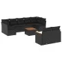 Garden sofa set 10 pieces with black synthetic rattan cushions by , Garden sets - Ref: Foro24-3226293, Price: 607,06 €, Disco...