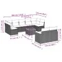 Garden sofa set 10 pieces with black synthetic rattan cushions by , Garden sets - Ref: Foro24-3226293, Price: 607,06 €, Disco...