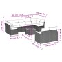 Set de sofás de jardín 10 pzas cojines ratán sintético negro de , Conjuntos de jardín - Ref: Foro24-3226293, Precio: 606,65 €