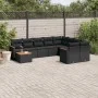 Gartensofa-Set 10-teilig mit schwarzen synthetischen Rattankissen von , Gartensets - Ref: Foro24-3226314, Preis: 607,06 €, Ra...