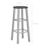 Kitchen stools 2 units silver MDF by vidaXL, Kitchen stools - Ref: Foro24-284410, Price: 69,28 €, Discount: %