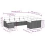 Gartensofa-Set 10-teilig mit schwarzen synthetischen Rattankissen von , Gartensets - Ref: Foro24-3226314, Preis: 607,06 €, Ra...