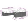 Garden sofa set 10 pieces with black synthetic rattan cushions by , Garden sets - Ref: Foro24-3226335, Price: 636,63 €, Disco...