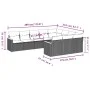 Garden sofa set 10 pieces with black synthetic rattan cushions by , Garden sets - Ref: Foro24-3226335, Price: 652,37 €, Disco...
