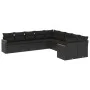 Garden sofa set 10 pieces with black synthetic rattan cushions by , Garden sets - Ref: Foro24-3226349, Price: 652,37 €, Disco...