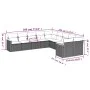 10-piece garden sofa set with gray synthetic rattan cushions by , Garden sets - Ref: Foro24-3226354, Price: 586,03 €, Discoun...
