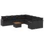 11-piece garden sofa set and black synthetic rattan cushions by , Garden sets - Ref: Foro24-3226356, Price: 693,22 €, Discoun...