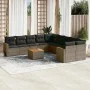 11-piece garden sofa set and gray synthetic rattan cushions by , Garden sets - Ref: Foro24-3226361, Price: 625,88 €, Discount: %