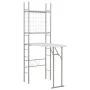 Klappbares Esszimmerset mit Regal 3-teilig MDF und weißem Stahl von vidaXL, Möbelsets für Küchen und Esszimmer - Ref: Foro24-...