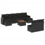 Garden sofa set 10 pieces with black synthetic rattan cushions by , Garden sets - Ref: Foro24-3226377, Price: 544,27 €, Disco...