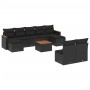 Gartensofa-Set 10-teilig mit schwarzen synthetischen Rattankissen von , Gartensets - Ref: Foro24-3226377, Preis: 544,06 €, Ra...