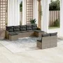 9-teiliges Gartenmöbel-Set und graue synthetische Rattankissen von , Gartensets - Ref: Foro24-3226375, Preis: 473,72 €, Rabat...
