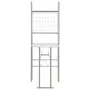 Folding dining set with 3-piece white MDF and steel shelf by vidaXL, Furniture sets for kitchens and dining rooms - Ref: Foro...