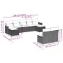 9-piece garden furniture set and gray synthetic rattan cushions by , Garden sets - Ref: Foro24-3226375, Price: 473,72 €, Disc...