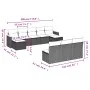 10-teilige Gartensofagarnitur mit grauen synthetischen Rattankissen von , Gartensets - Ref: Foro24-3226389, Preis: 521,34 €, ...