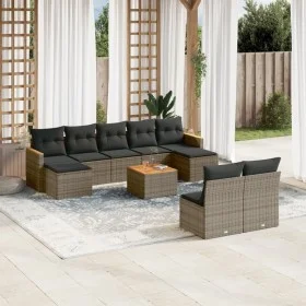10-teilige Gartensofagarnitur mit grauen synthetischen Rattankissen von , Gartensets - Ref: Foro24-3226382, Preis: 513,45 €, ...
