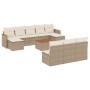 11-teiliges Gartensofa-Set mit beigen synthetischen Rattankissen von , Gartensets - Ref: Foro24-3226394, Preis: 598,20 €, Rab...