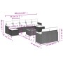 Garden sofa set 10 pieces with black synthetic rattan cushions by , Garden sets - Ref: Foro24-3226406, Price: 506,42 €, Disco...