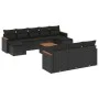 11-teiliges Gartensofa-Set und schwarze synthetische Rattankissen von , Gartensets - Ref: Foro24-3226419, Preis: 648,96 €, Ra...
