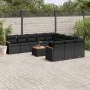 Garden sofa set 12 pieces with black synthetic rattan cushions by , Garden sets - Ref: Foro24-3226433, Price: 744,14 €, Disco...