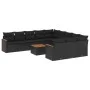 Garden sofa set 12 pieces with black synthetic rattan cushions by , Garden sets - Ref: Foro24-3226433, Price: 744,14 €, Disco...